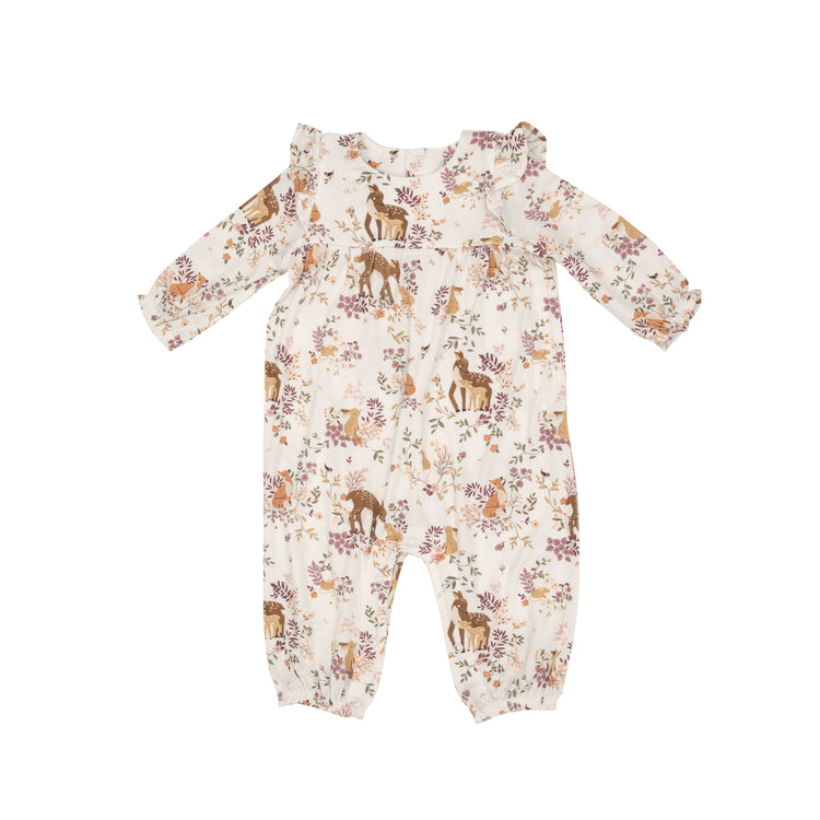 Pretty Woodland Ruffle Sleeve Romper