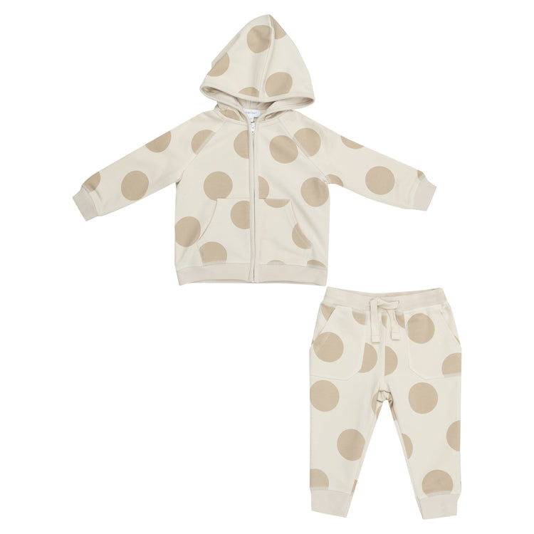 Angel Dear Hoodie and Jogger Beige Dot