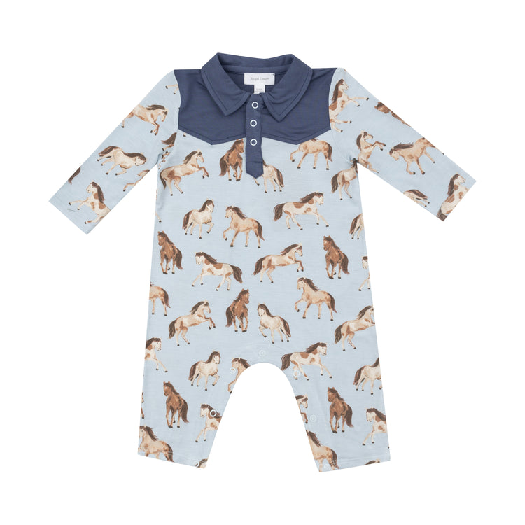 Angel Dear Horses Cowboy Romper