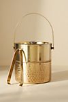 Brass Ice Bucket With Tongs