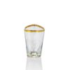 Aperitivo Triangular Shot Glass With Gold Trim