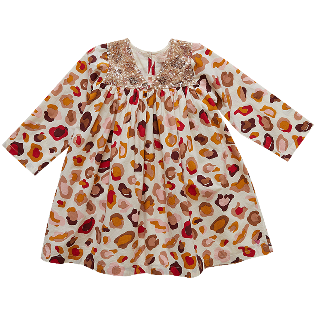Pink Chicken Girls Courtney Dress Multi Leopard