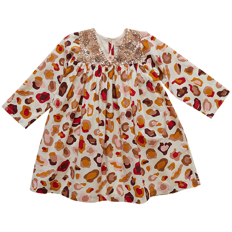 Pink Chicken Girls Courtney Dress Multi Leopard
