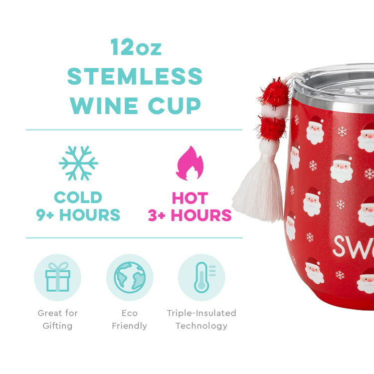 Santa Baby Stemless Wine Cup
