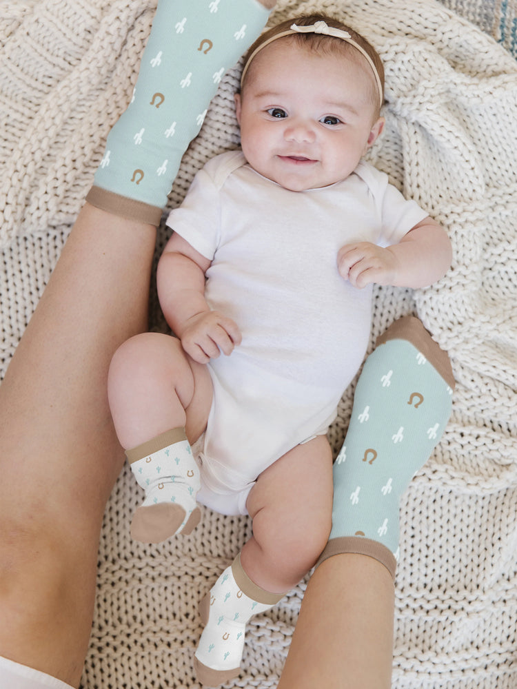 Mama and Me Howdy Socks Blue