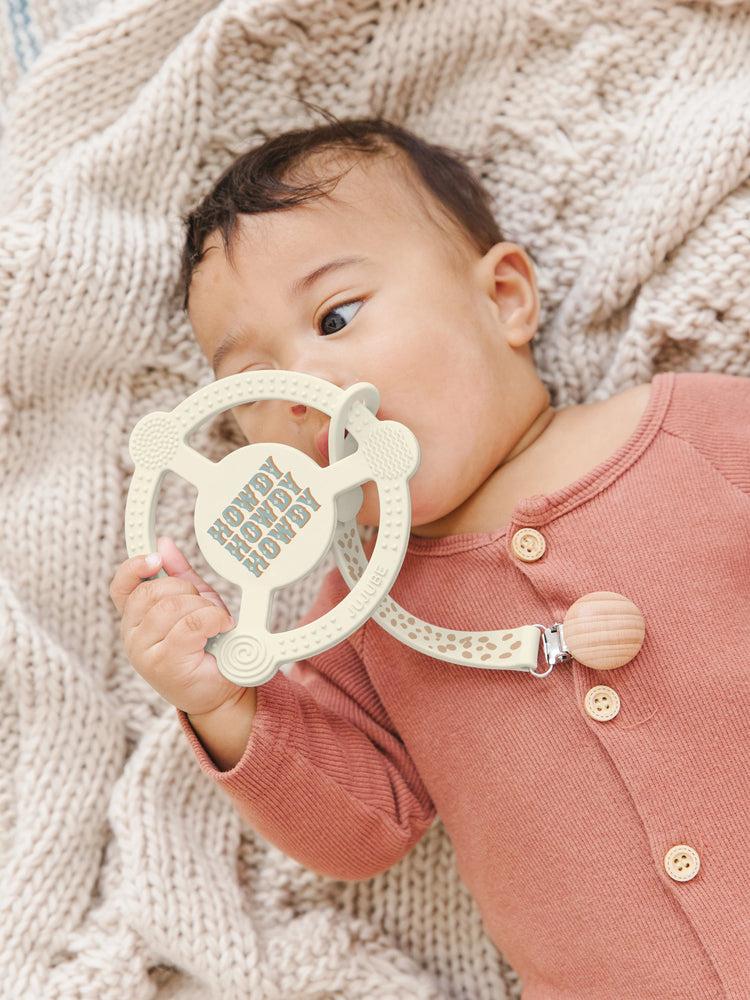 Howdy Silicone teether Set Blue