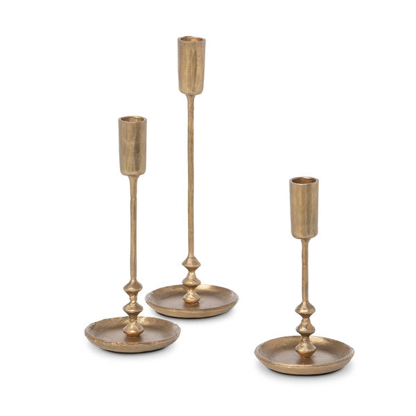Antique Gold Taper Holders 3 Sizes