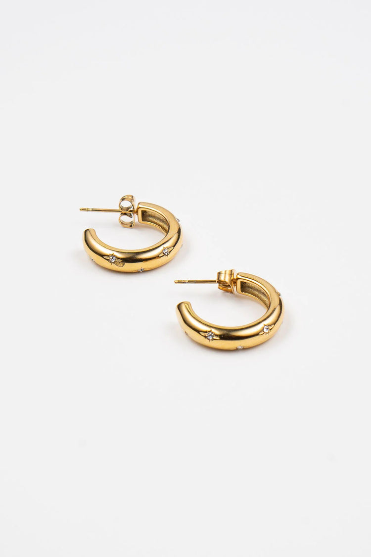 Brenda Grands Star Hoops Earrings