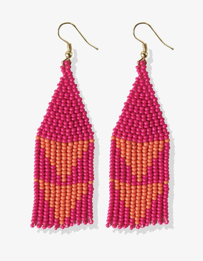 Lennon Two Color Triangles Hot Pink