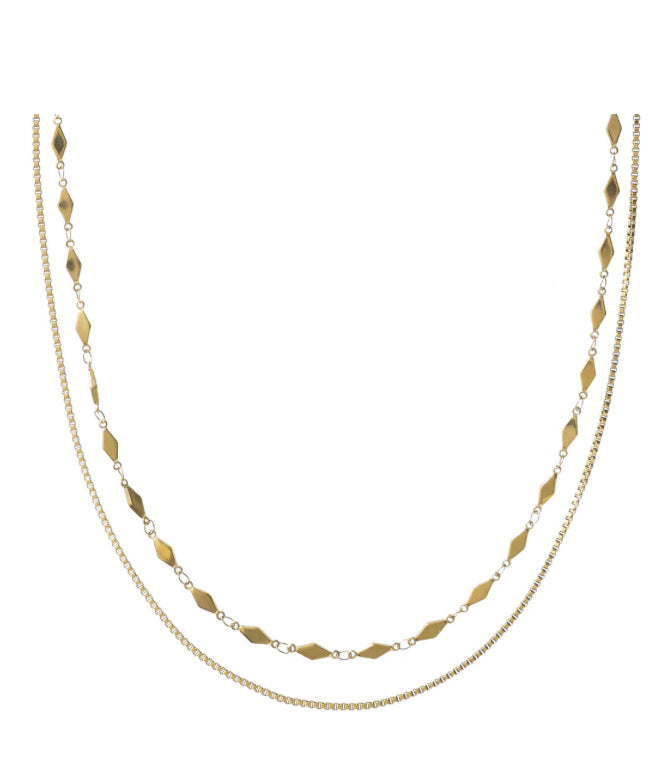 Box Chain Layered Necklace