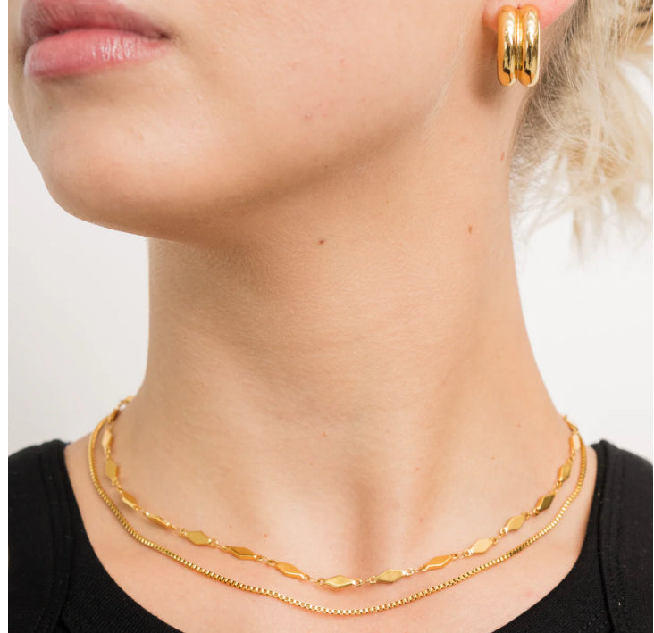 Box Chain Layered Necklace