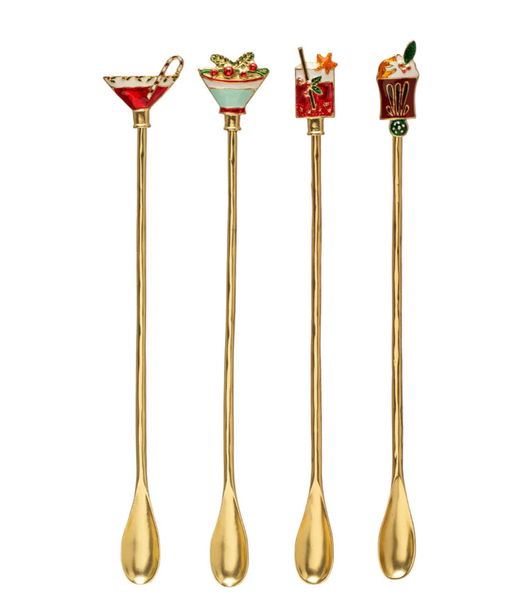 Cocktail Spoon With Decorative Handle 4 Styles