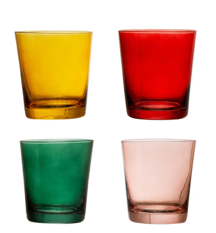 Low Ball Drinking Glass Set of 4