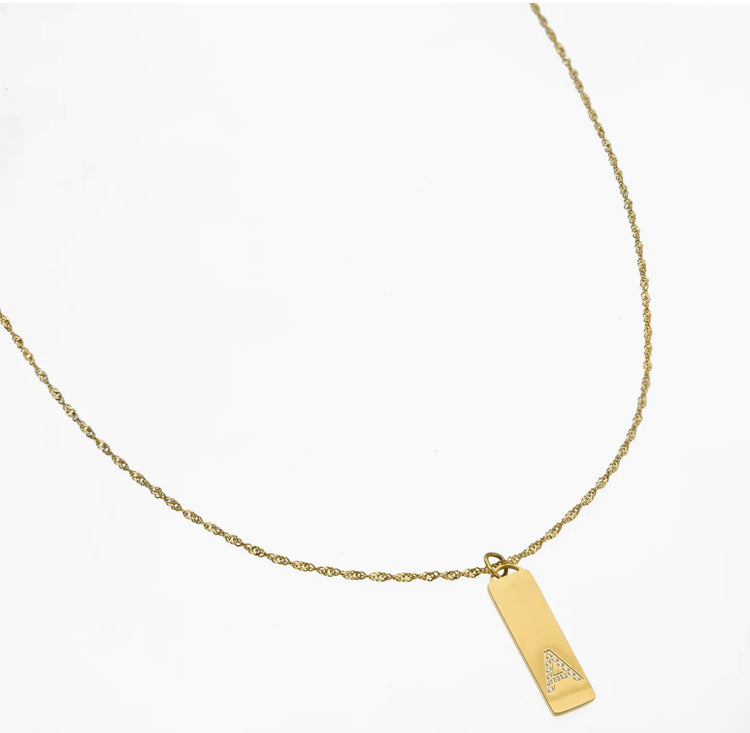Initial Bar Necklace