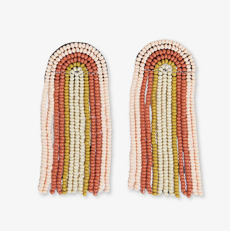 Skylar Beaded Fringe Earring Desert