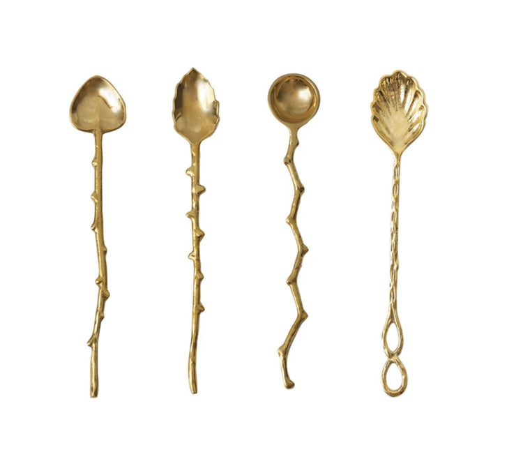 Brass Spoon With Twig Handle 4 Styles