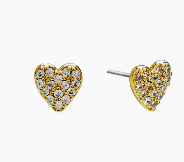 Mini Shiny Heart Studs