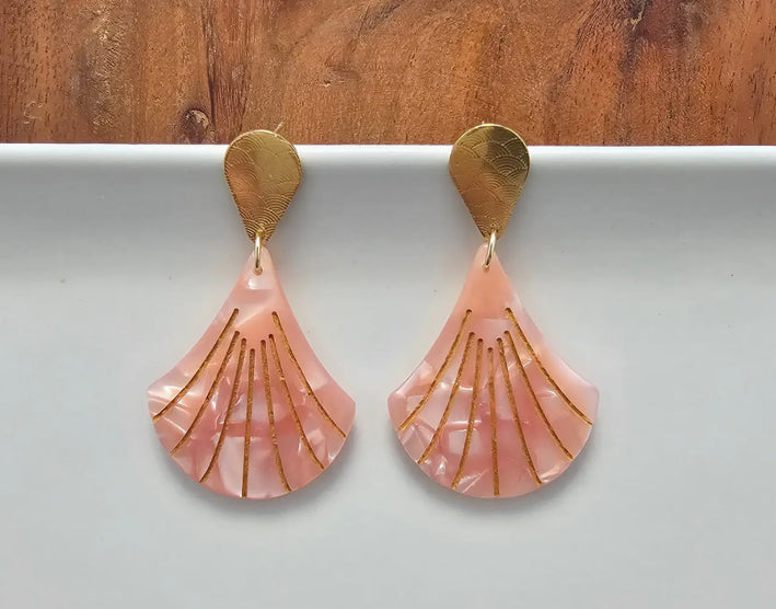 Daphne Earrings Rose Quartz
