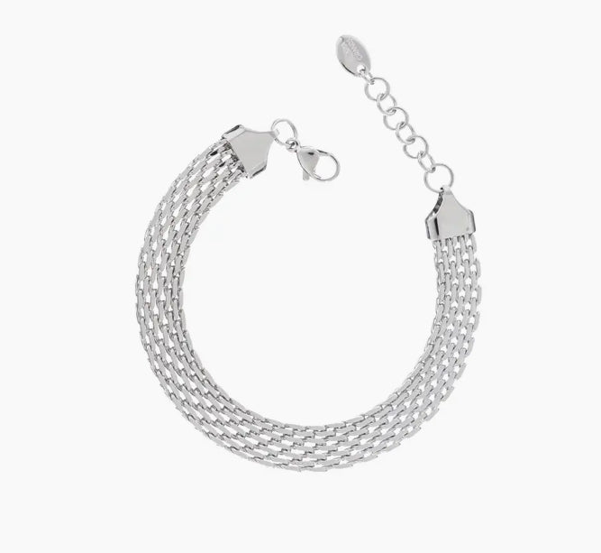 Silver Braided Band Bracelet