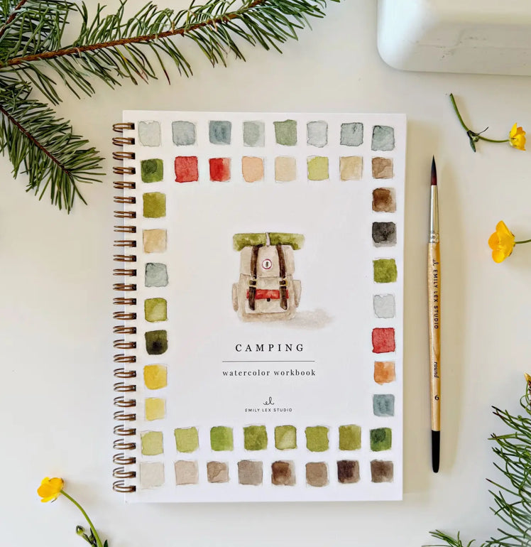 Camping Watercolor Workbook
