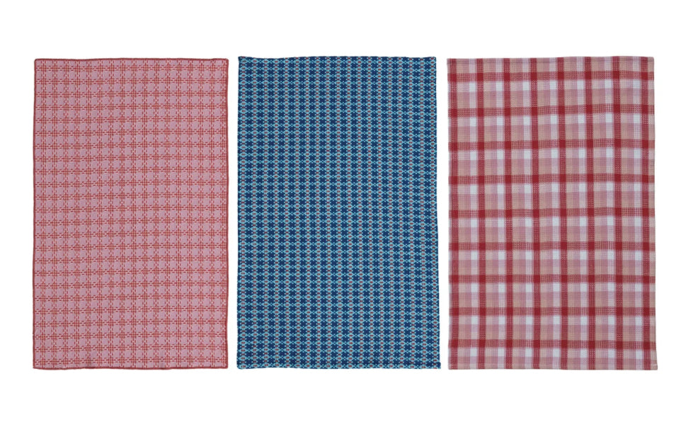 Woven Cotton Waffle Weave Tea Towels 3 Colors