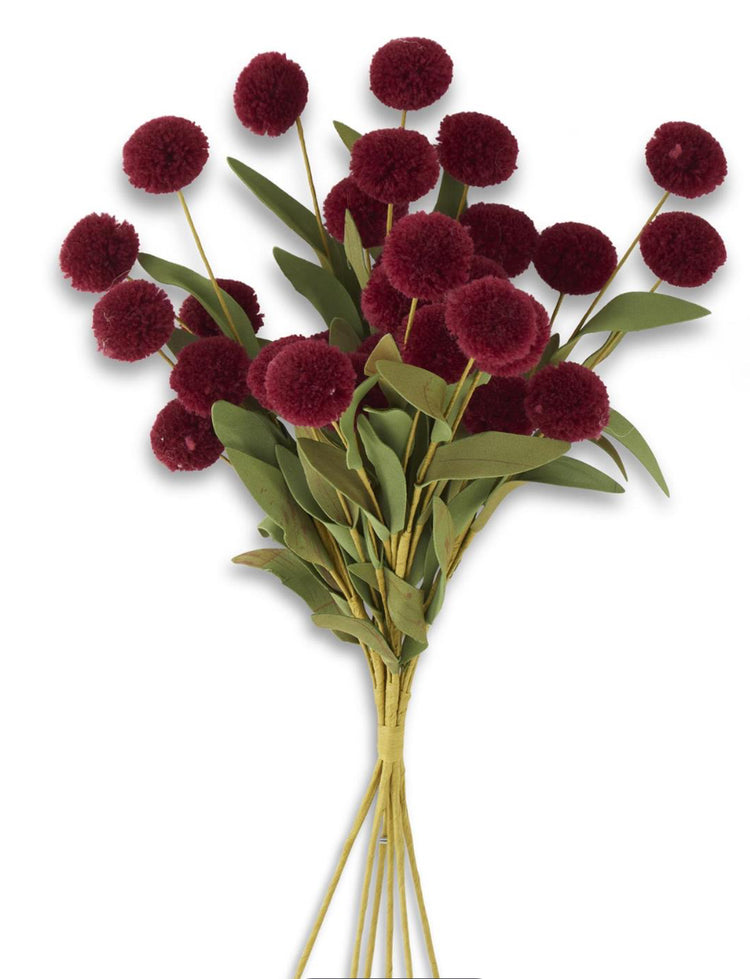 13 In Burgandy Pom Pom Pick