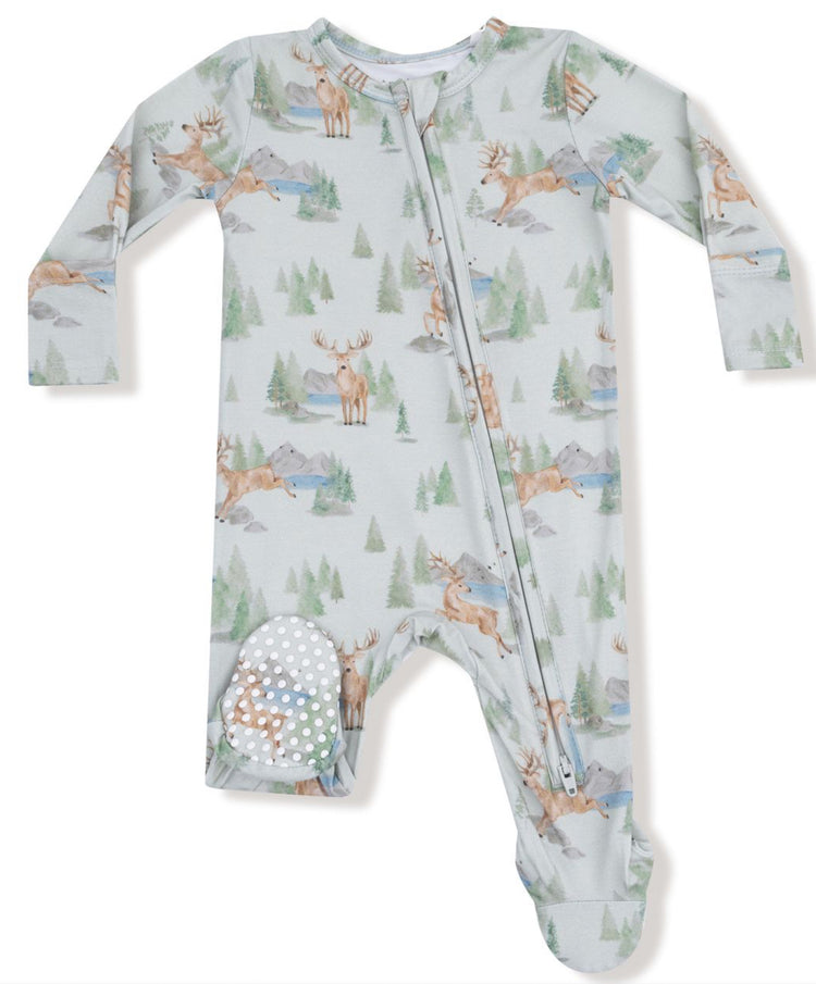 Buck Deer Two Way Zipper Footie