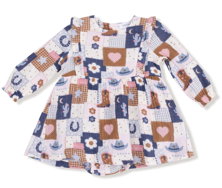 Patchwork Cowgirl Ruffle Bubble W Skirt