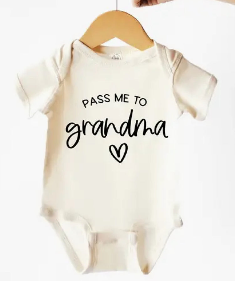 Pass Me To Grandma Baby Onesie