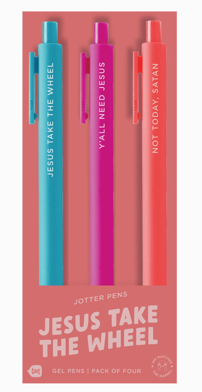 Jesus Take the Wheel pen set