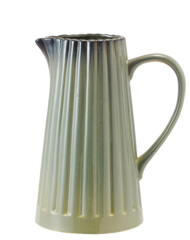 40 oz Stoneware Green Pitcher