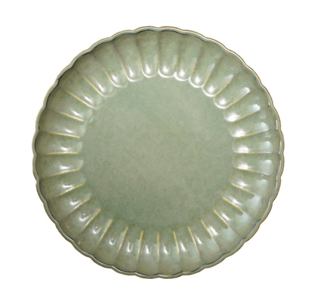 Stoneware Fluted Plate