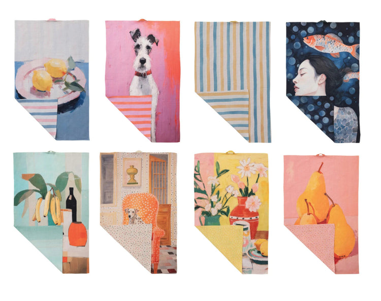 Two Sided Printed Microfiber Tea Towels