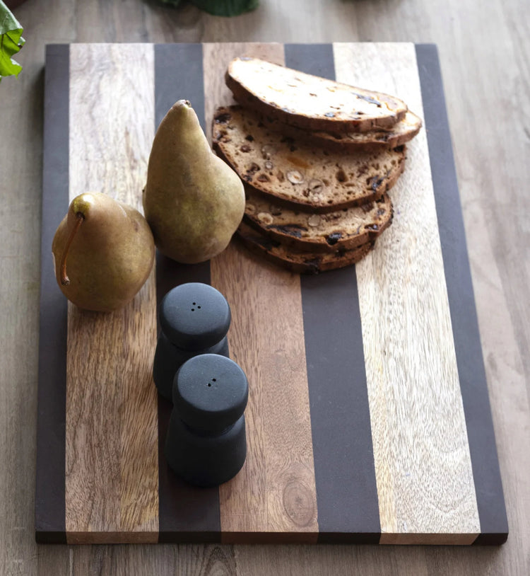 Mango Wood Cheese Board With Stripes