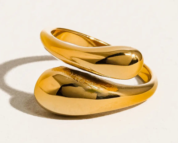 Non Tarnish Open Twist Ring