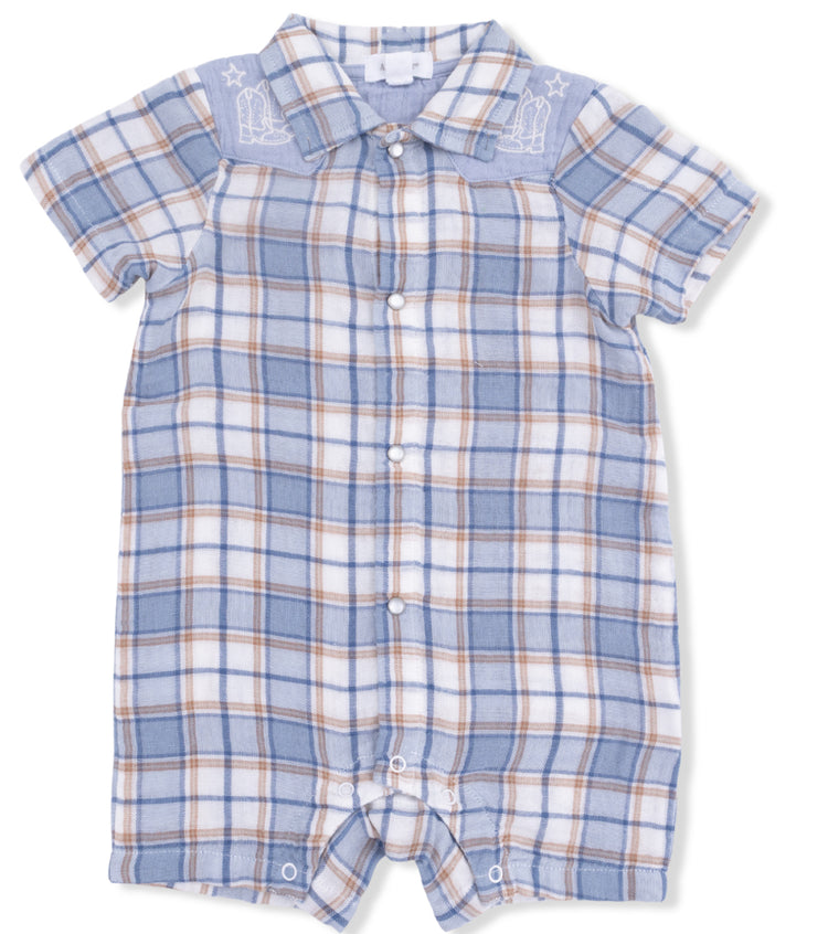 Western Plaid Pearl Snap Shortie