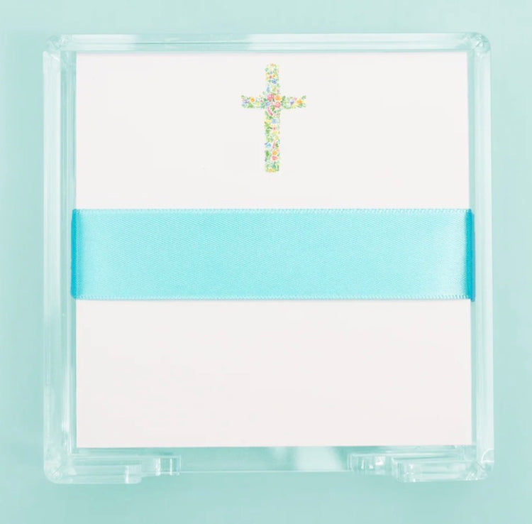 Floral Cross Desk Set
