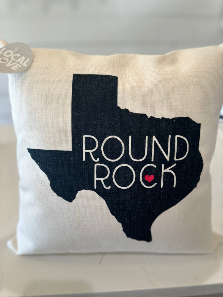 Square Pillow State Love Black