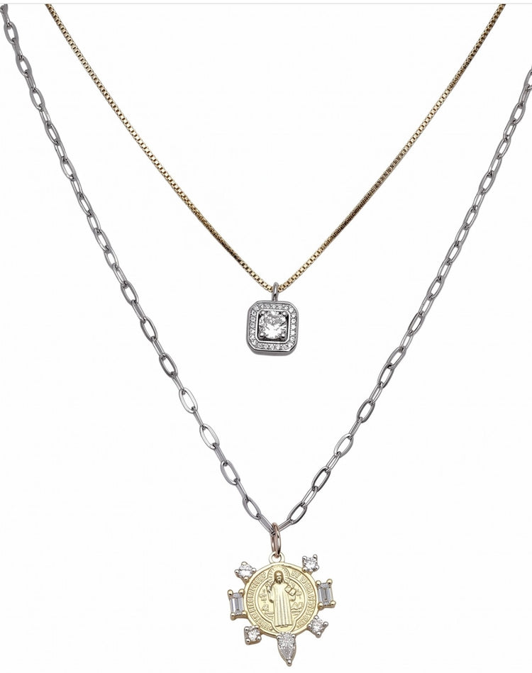 Mixed Messages 2 Layer Necklace