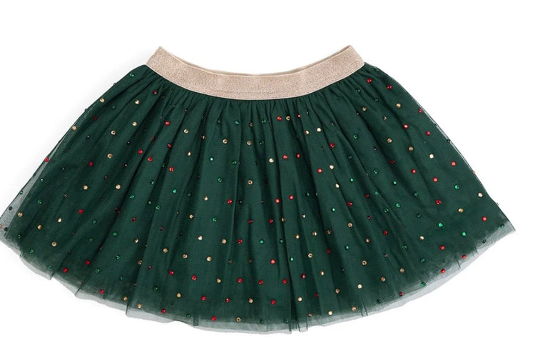 Emerald Rhinestone Tutu Skirt