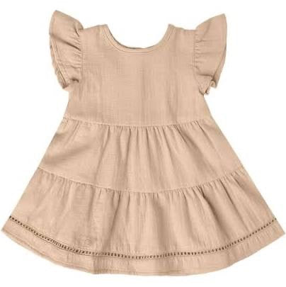 Quincy Mae Lily Dress and Bloomer Set Apricot