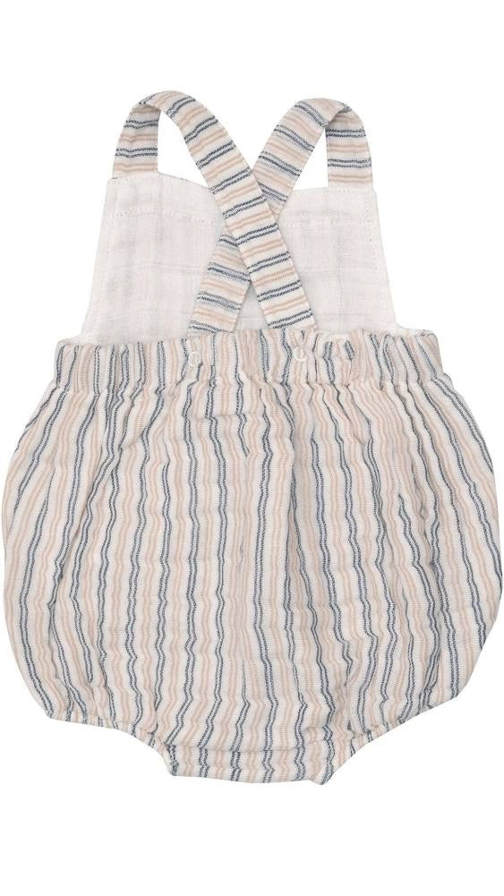 Angel Dear Nautical Ticking Stripe Shortie Romper