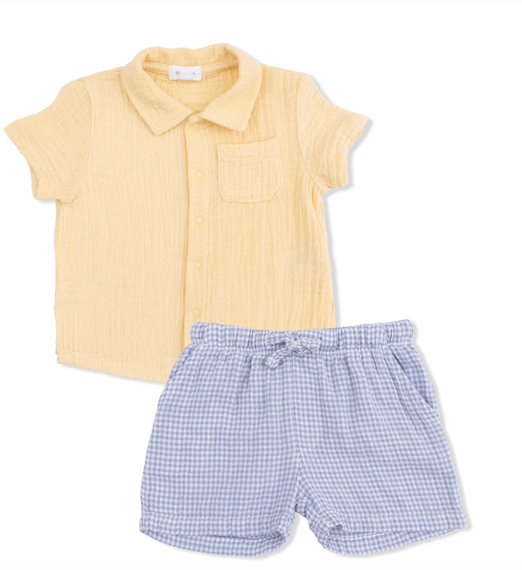 Gingham Short and Polo Shirt