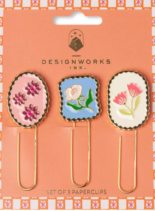 Floral Paperclips Set of 3