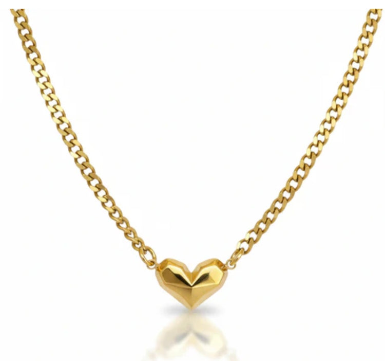 Fierce Love Gold Heart Necklace