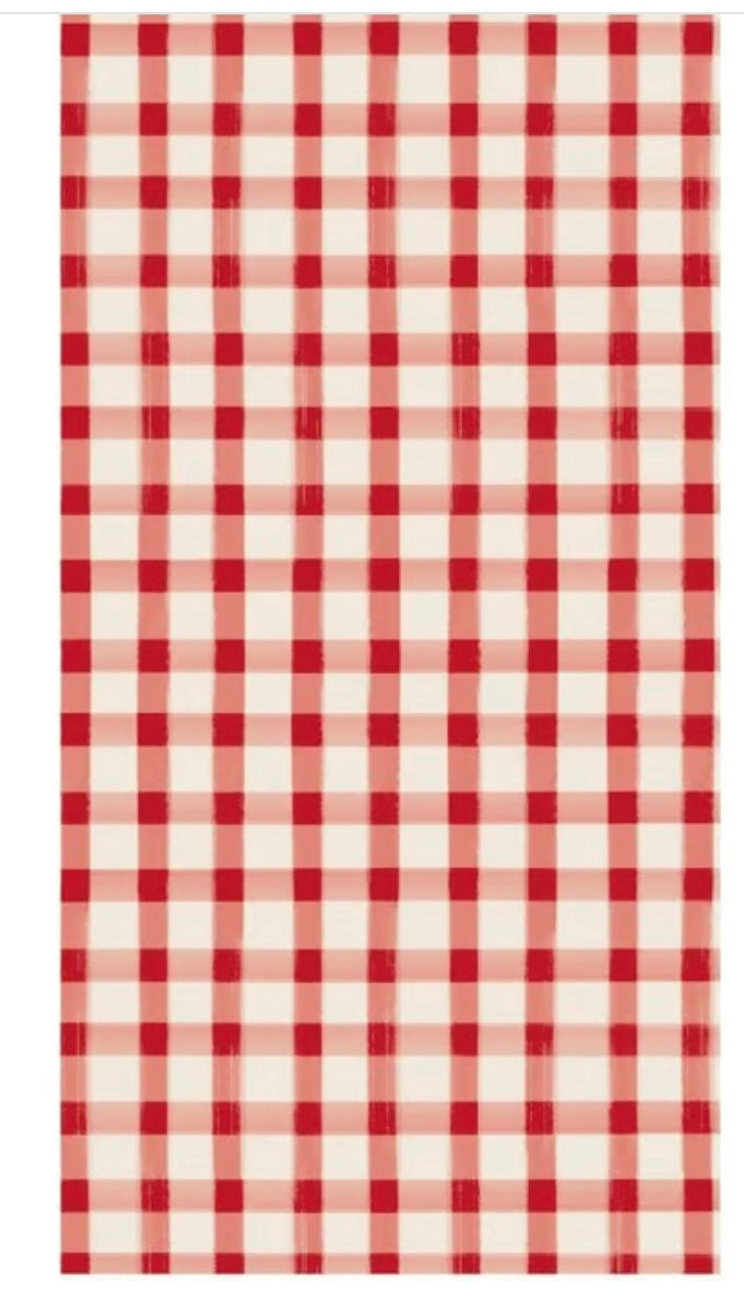 Red Check Paper Napkin