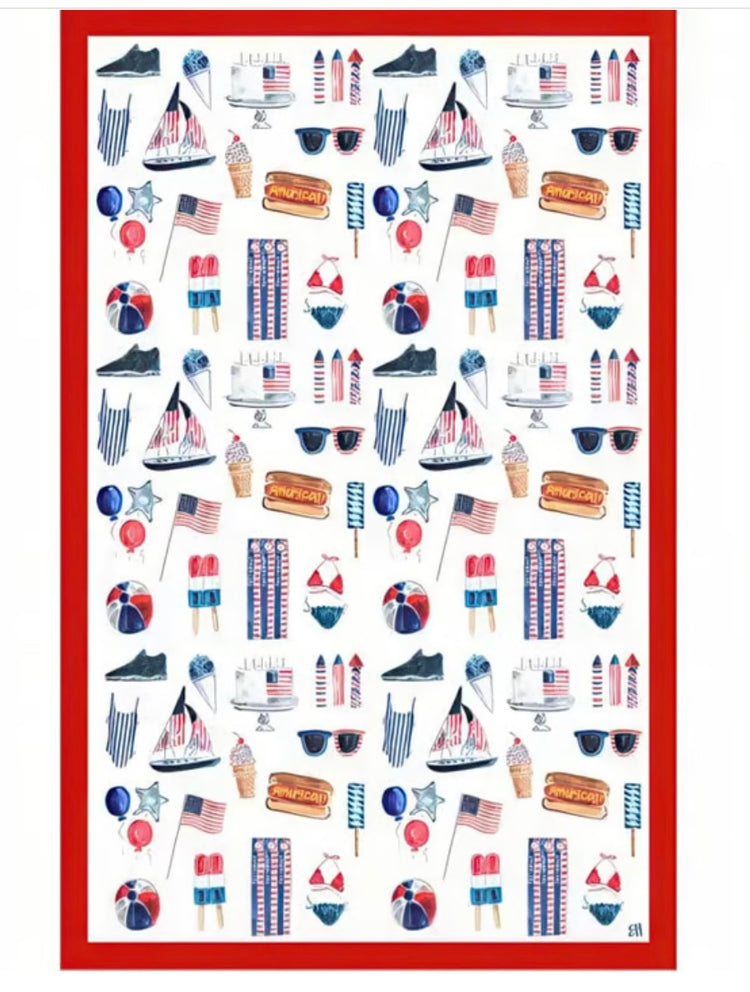 Summer Fun Tea Towel Double Sided