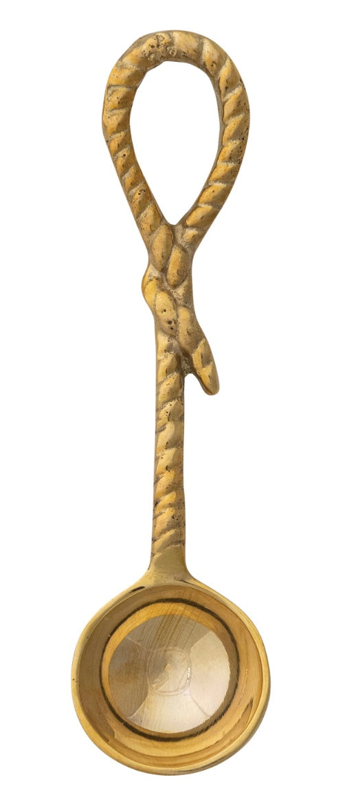 Brass Spoon With Rope Handle