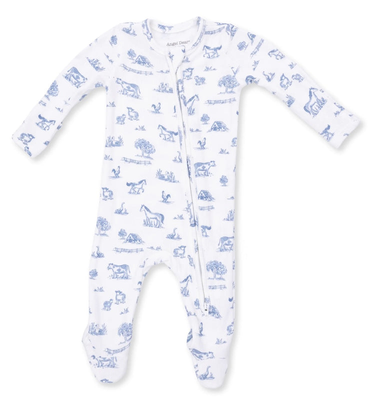 Farm Friends 2 Way Zipper Footie