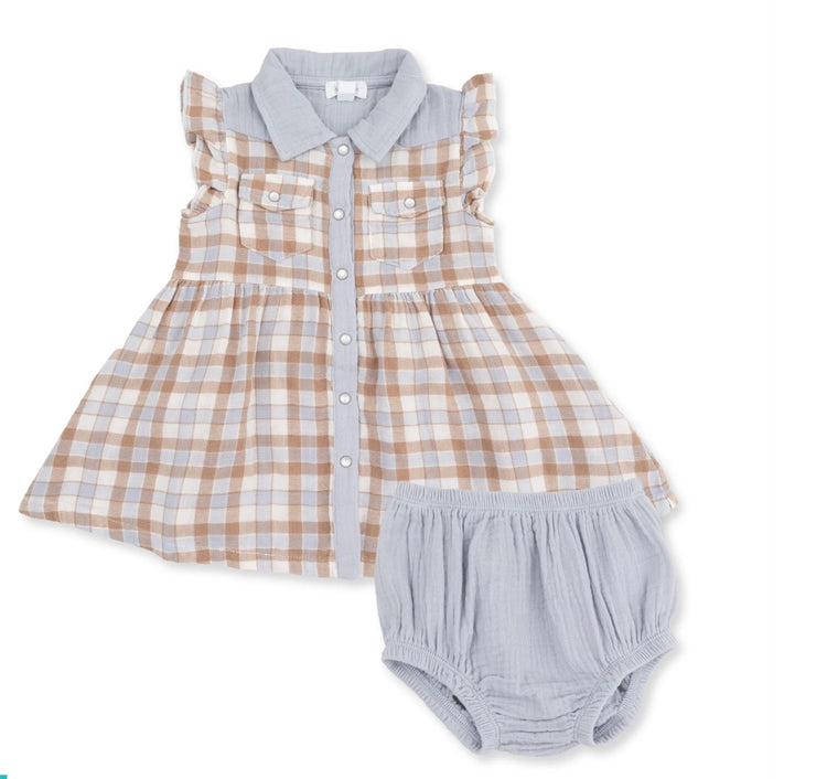Western Plaid Dress and Bloomer